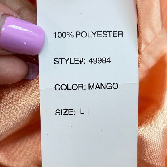 Vintage Piano Blouse Peach melon snap down size large NWT - Picture 5 of 7